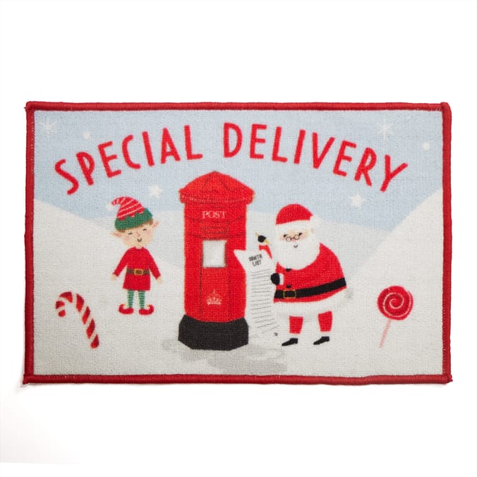 Festive Feeling Washable Printed Door Mat - Special Delivery