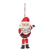 Sleigh Bells Novelty Clay Hanging Decoration - Santa