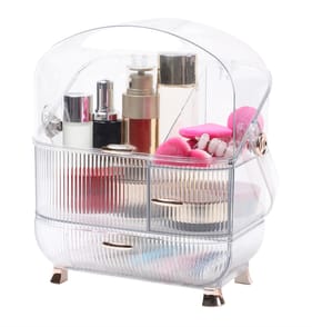 Make Up Organiser Cosmetic Ribbed Storage Box