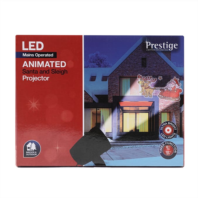 Prestige LED Animated Santa And Sleigh Projector