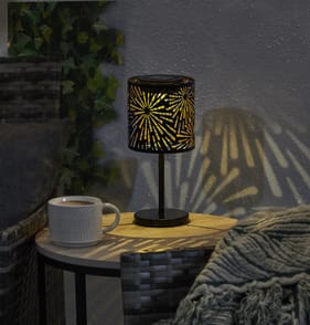 Firefly Patterned Metal Desk Lamp Solar Light