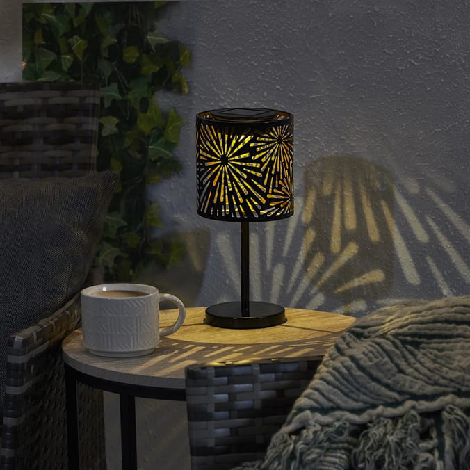 Firefly Patterned Metal Desk Lamp Solar Light