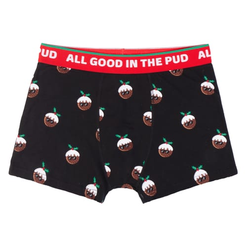 Originals Mens Christmas Pudding Boxers | Home Bargains