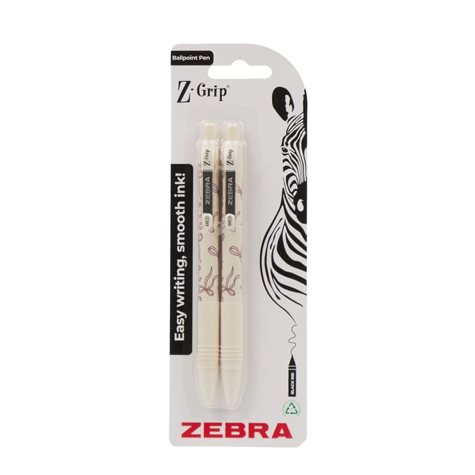 Zebra Z-Grip Ballpoint Pen 2 Pack