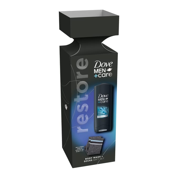 Dove Men+Care Body Wash & Socks Gift Set 