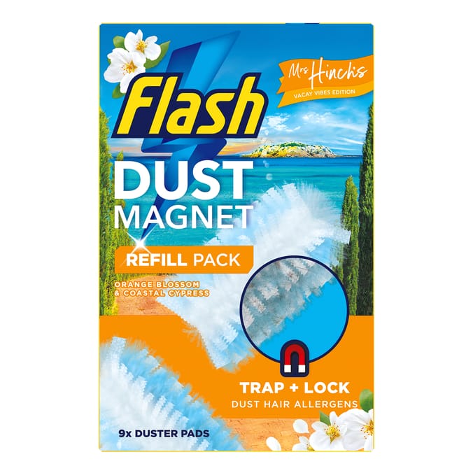 Flash Mrs Hinch Vacay Vibes Duster Refill - Orange Blossom & Coastal Cypress