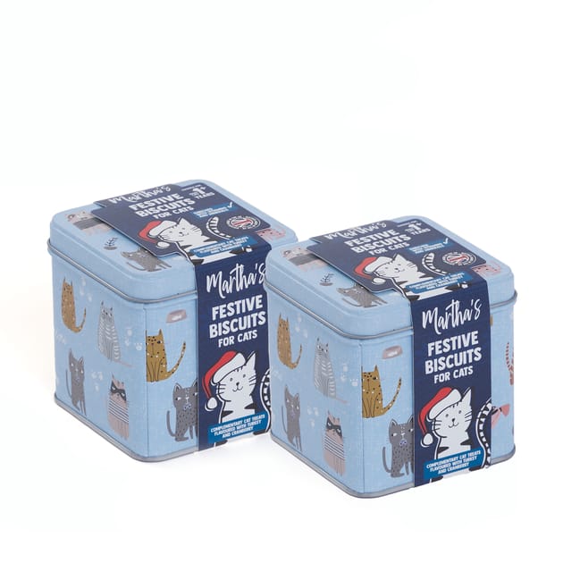 Marther's Festive Biscuits Cat Tin x2 Home Bargains