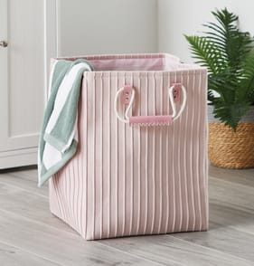 Home Collections Tufted Laundry Basket - Pink