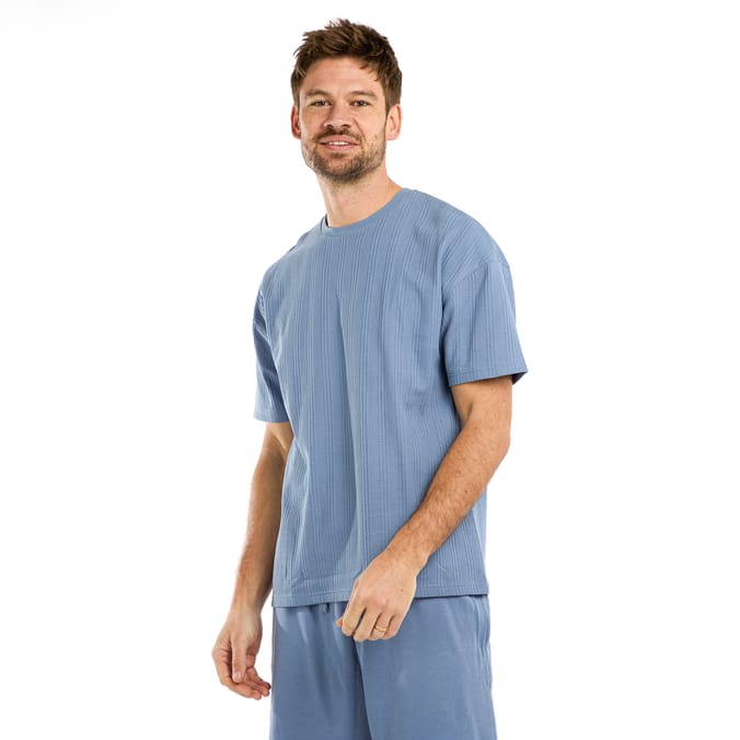 Originals Mens Blue T-Shirt & Shorts Pyjama Set