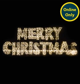 Prestige Mains Operated LED Merry Christmas Sign 1.6m