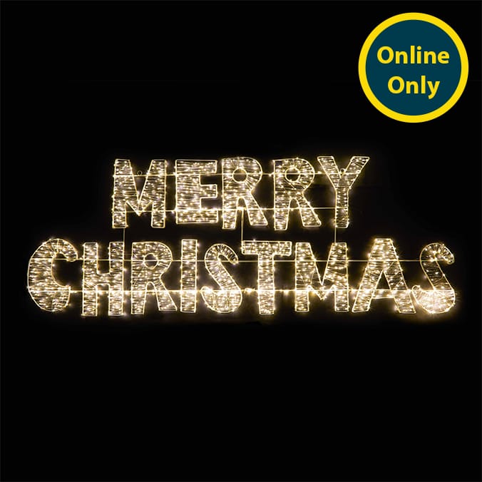Prestige Mains Operated LED Merry Christmas Sign 1.6m