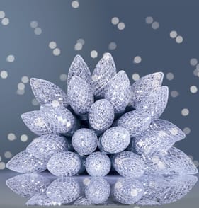 Prestige Mains Operated LED Pinecone String Lights - Silver