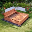 Liberty House Toys Kids Sandpit With Seating And Cover