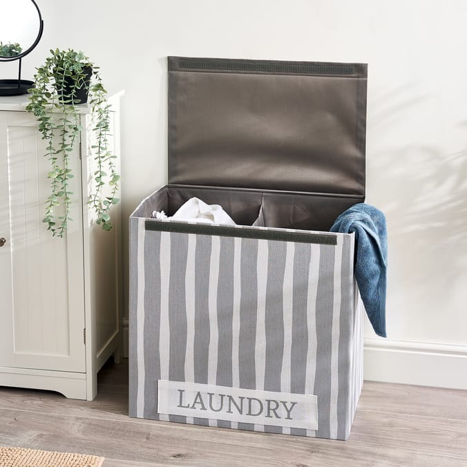 Utility Foldable Double Laundry Basket