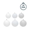 Festive Feeling Mixed Size Christmas Baubles 25 Pack