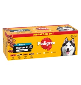 Pedigree Protein+ Adult Wet Dog Food Selection in Jelly 40 x 85g 