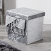 Home Collections Small Crushed Velvet Folding Ottoman