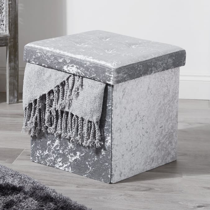 Grey ottoman hot sale home bargains