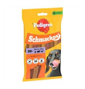 Pedigree Schmackos Multi Mix Dog Treats Beef Poultry Lamb 20 Strips