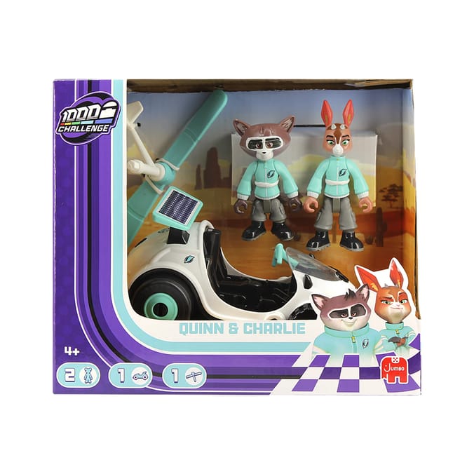 Mille Bornes Challenge Vehicle & Figure Playset - Quinn & Charlie