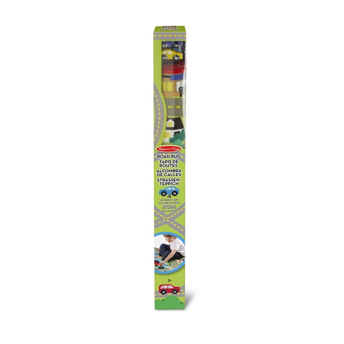 Melissa & Doug Road Rug & 4 Wooden Cars