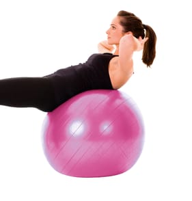 X-Tone 65cm Yoga Exercise Ball with Pump - Pink