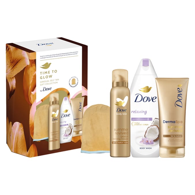Dove Time to Glow Gradual Self Tan Collection Gift Set