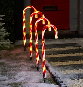 Prestige Battery Operated LED Candy Cane Stake Lights