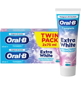 Oral-B Complete Extra White Toothpaste 2 x 75ml
