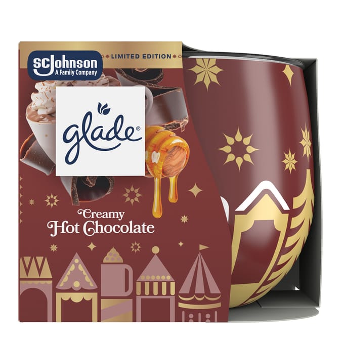 Glade Festive Scented Candle 108g - Creamy Hot Chocolate  