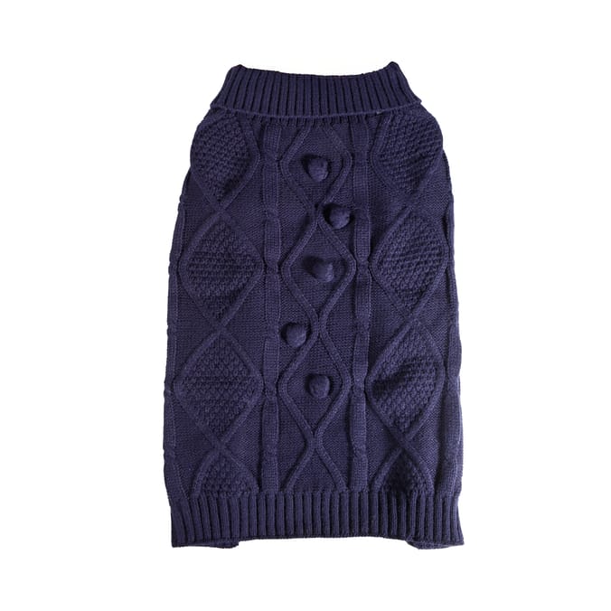 My Pets Cable Knit Jumper Navy