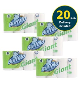 Buffalo Giant 2 Ply Kitchen Towels 4 Pack x5 (Delivery Included)