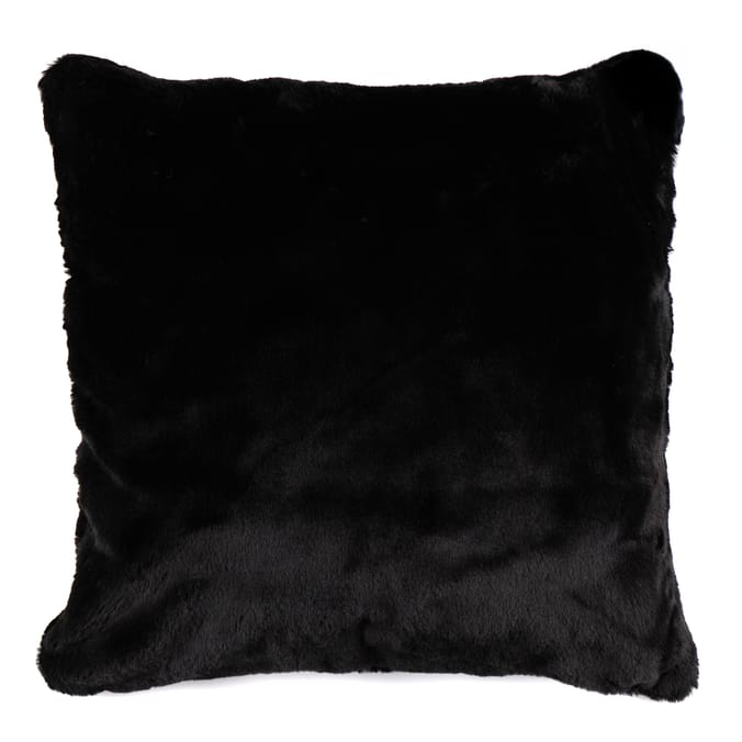 Home Collections Black Fur Cushion 45 x 45cm 