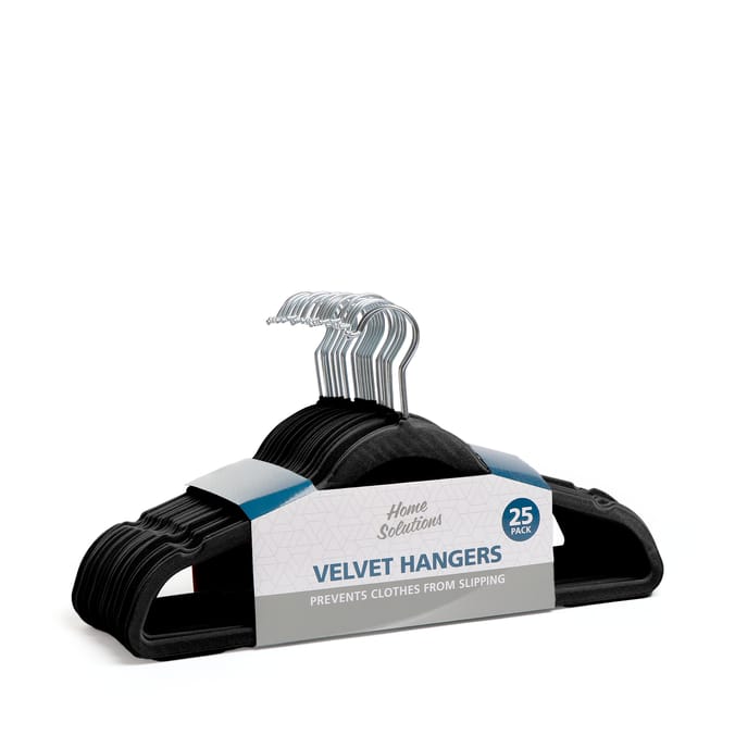 Home Solutions 25 Non-Slip Velvet Hangers