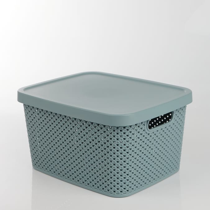 Diamond Storage Basket with Lid 7l