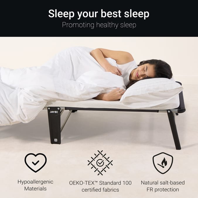 Jay-Be CE70 Compact Folding Bed with e-Fibre Mattress - Single