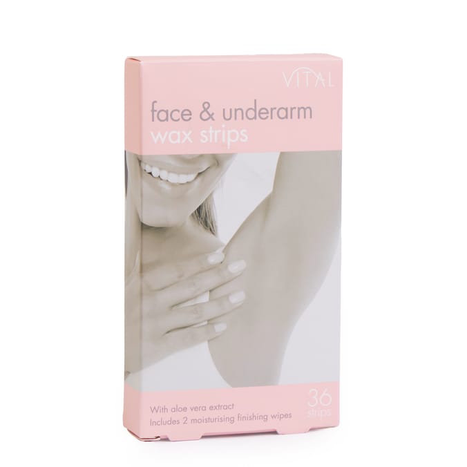 Vital Face & Underarm Wax Strips 36s