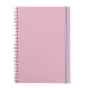 Back To School A4 Spiral Notebook - Pink