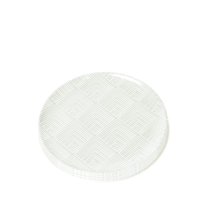 The Outdoor Living Collection Melamine 4 Chevron Side Plate Set - Grey