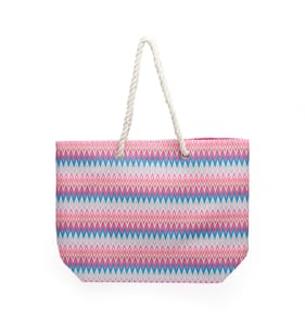 Hello Summer Canvas Beach Bag Aztec