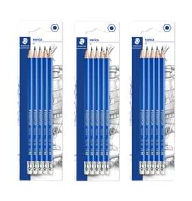  Staedtler Pencils With Sharpener 5 Pack x3