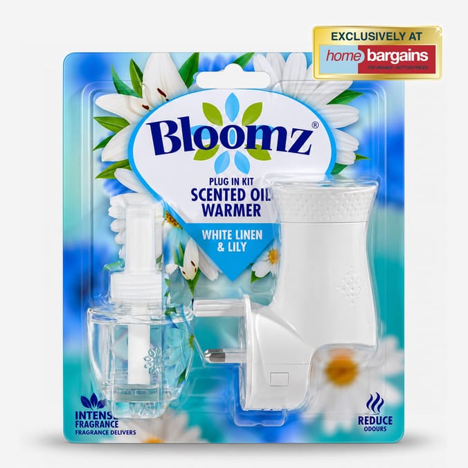 Bloomz Scented Oil Warmer Plug In Kit - White Lily & Linen