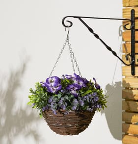Jardin Artificial Pansy Hanging Basket - Purple
