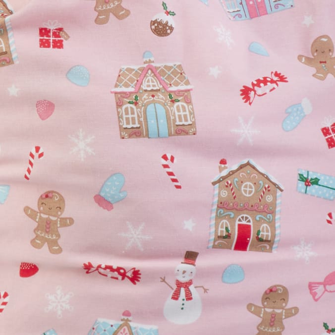 Sleigh Bells Large Canvas Novelty Christmas Sack - Gingerbread
