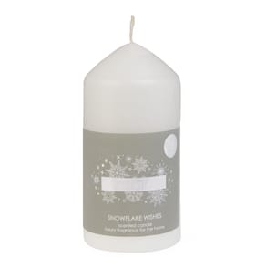 Wickford & Co Snowflake Wishes Pillar Candle 