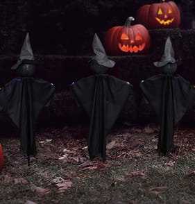 Hallow Scream LED Stake Lights 3 Pack - Witch