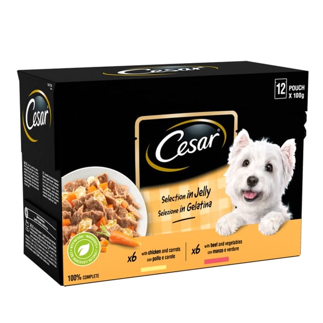 Cesar Adult Wet Dog Food Pouches Deliciously Fresh Mixed