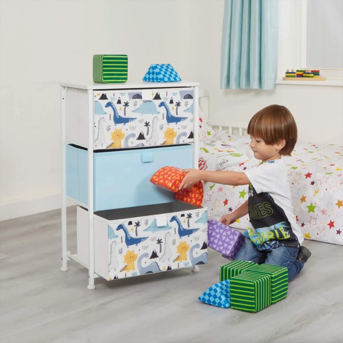 Liberty House Toys Dinosaur 3 Drawer Kids Storage Chest