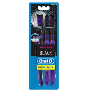 Oral-B Allrounder Black Toothbrush 3 Pack