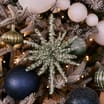 Frosted Spirit Diamante Star Hanging Decoration